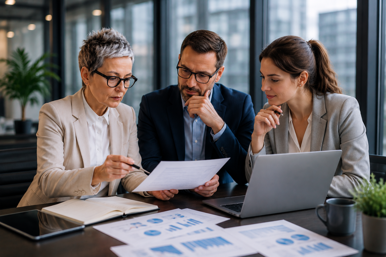 EZ Own advisors reviewing a client business case